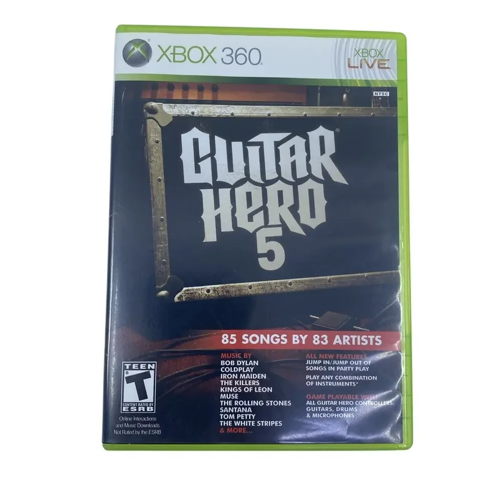Guitar Hero 5 (Xbox 360, 2009) Complete CIB Tested & Working